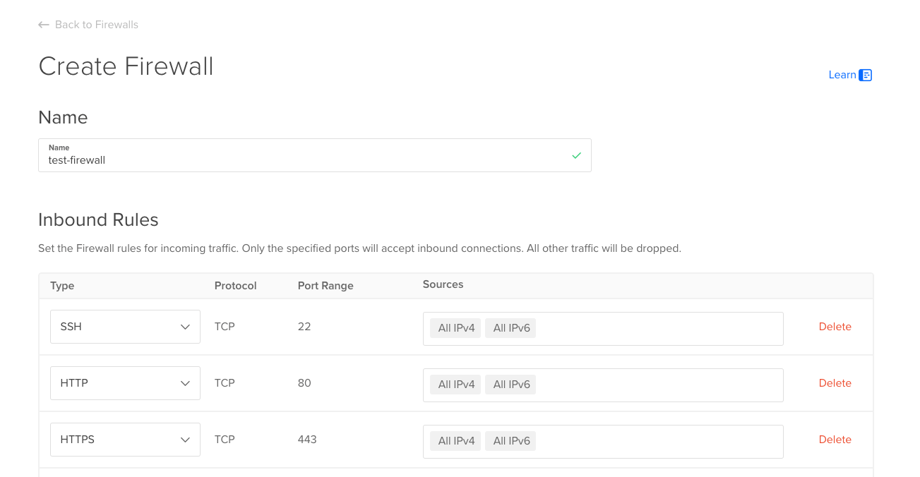 Creating a DigitalOcean Cloud Firewall